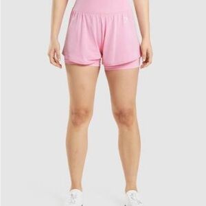 Gymshark Pink vital 2 in 1 shorts Size L
